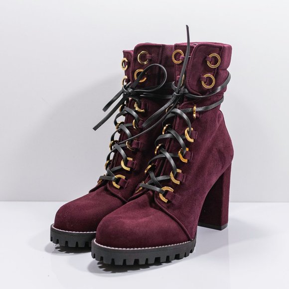 Stuart Weitzman Shackleton Round Toe Suede Boots - Picture 3 of 16